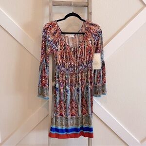 NWT Boston Proper Multicolor Bohemian Print Dress